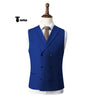 Fashion Men’s Suit Vest Regular Fit Shawl Lapel Waistcoat Wedding Xs / Royal Blue