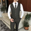 Fashion Men’s 3 Pieces Slim Fit Striped Peak Lapel Tuxedos (Blazer + Vest + Pants) Pieces Suit