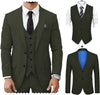 3-Piece Men's Suit with Flat Notch Lapel for Wedding