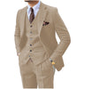 3 Pieces Suit - Vintage Classical 3 Pieces Mens Suit Herringbone Tweed Notch Lapel Tuxedos (Blazer+vest+Pants)