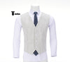 Fashion Men’s Striped Vest V-Neck Waistcoat Xs / White Suit