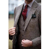 3 Pieces Suit - Classic Men's  3 Pieces Mens Suit Classic Tweed Notch Lapel Tuxedos (Blazer+vest+Pants)