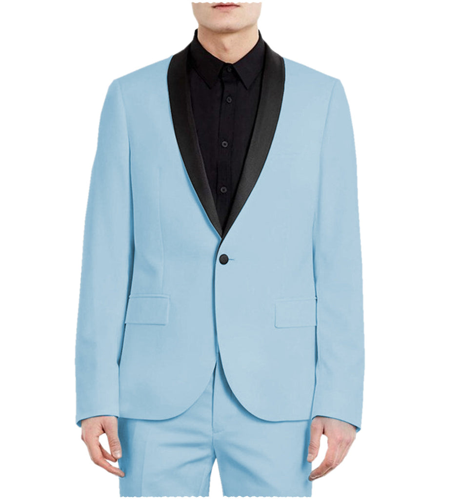 2 Pieces Suit - Fashion 2 Pieces Mens Suit Flat Shawl Lapel Tuxedos For Wedding (Blazer+Pants）