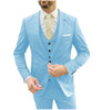 3 Pieces Suit - Fashion 3 Pieces Mens Suit Flat Notch Lapel Tuxedos For Wedding (Blazer+vest+Pants)