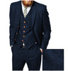 3 Pieces Suit - Vintage Classical 3 Pieces Mens Suit Herringbone Tweed Notch Lapel Tuxedos (Blazer+vest+Pants)
