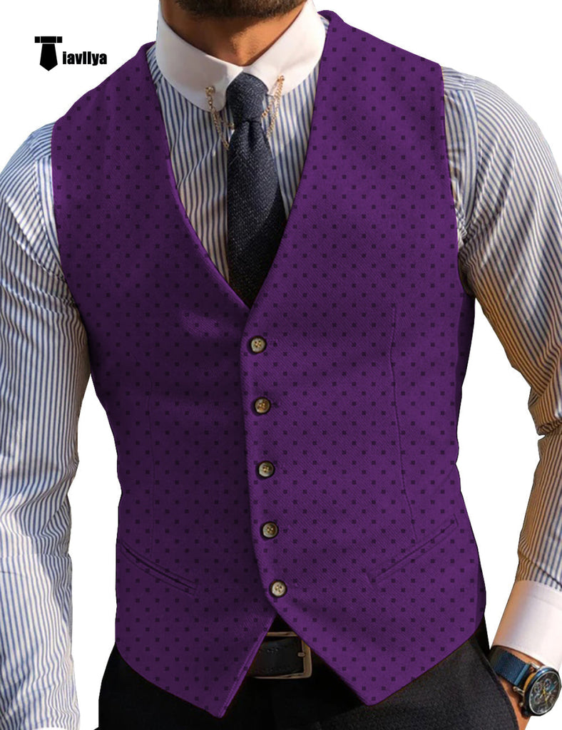 Suit Vest - Fashion Men's Suit Vest Prom Print V Neck Suit Vest