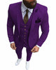 3 Pieces Suit - Formal 3 Pieces Mens Suit Flat Notch Lapel Tuxedos (Blazer+vest+Pants)