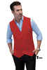 Fashion Men’s Suit Vest Regular Fit Peak Lapel Waistcoat Wedding Xs / Red