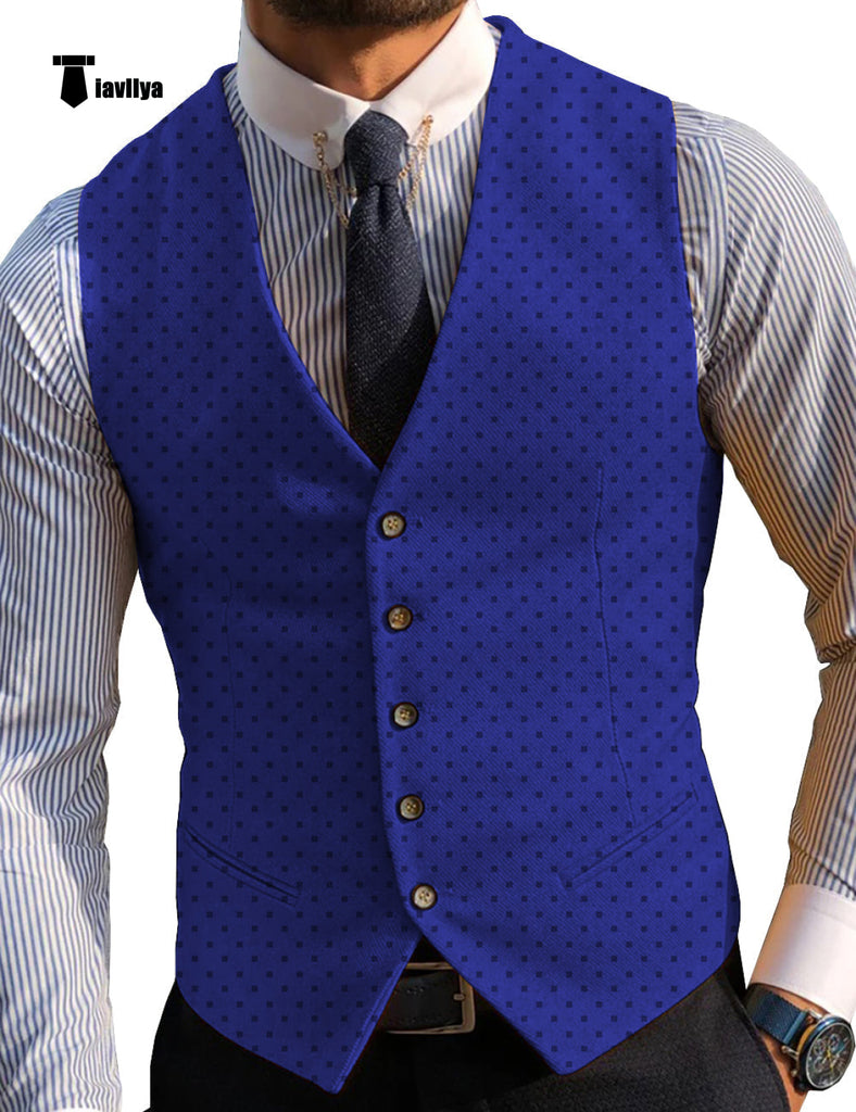 Suit Vest - Fashion Men's Suit Vest Prom Print V Neck Suit Vest