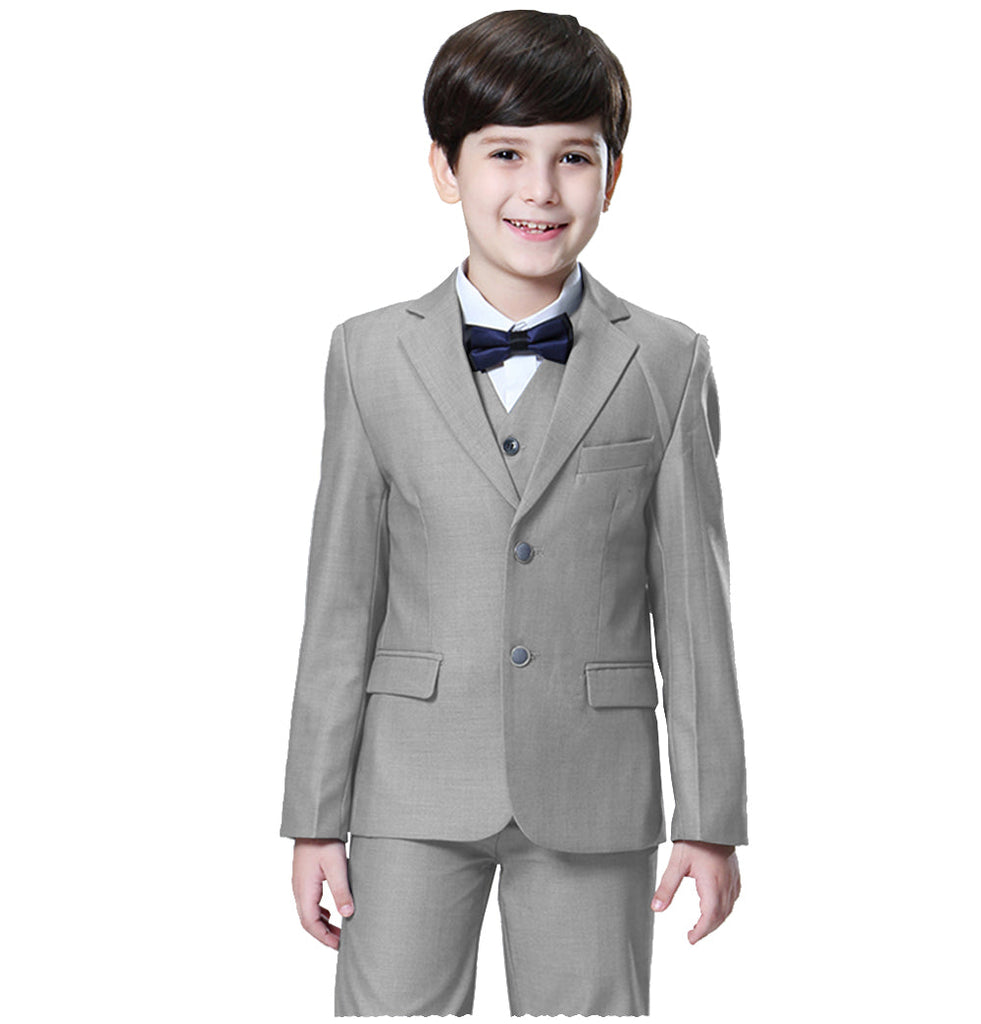 Boy‘s Suit - Formal Boys' 3 Pieces Regular Fit Notch Lapel Suit (Blazer+vest+Pants)