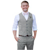 2 Pieces Suit - Fashion 2 Pieces Mens Suit Flat V Neck Suit For Wedding (Vest + Pants)