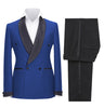 2 Pieces Suit - Fashion Mens Suit Double Breasts Shawl Lapel 2 Pieces (Blazer+Pants)