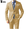 Fashion 2 Pieces Mens Suit Flat Notch Lapel Tuxedos For Wedding (Blazer + Pants) Xs / Champagne