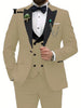 Fashion Men’s 3 Pieces Classic Flat Peak Lapel Tuxedos For Wedding (Blazer + Vest + Pants) Xs /