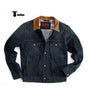 Casual Men’s Lapel Blazer Classic Coat Button-Down Denim Jacket Xs / Dark Navy