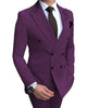 2 Pieces Suit - Formal 2 Pieces Mens Suit Flat Peak Lapel Tuxedos For Wedding (Blazer+Pants)