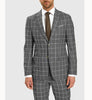 2 Pieces Suit - Formal Mens Suit 2 Pieces Plaid Peak Lapel Tuxedos (Blazer+Pants)