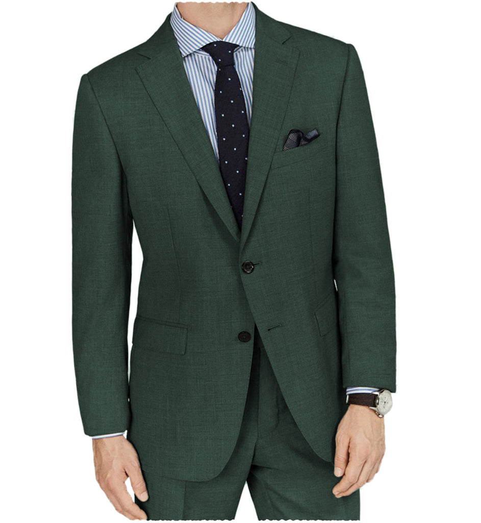 2 Pieces Suit - Formal 2 Pieces Mens Suit Flat Notch Lapel Tuxedos For Wedding (Blazer+Pants)