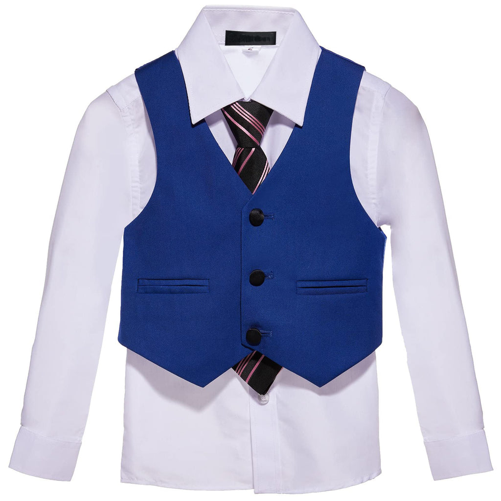 Boy‘s Suit - Formal Boys' 3 Pieces Regular Fit Peak Lapel Suit (Blazer+vest+Pants)