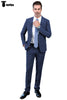 Fashion Mens Suit 2 Pieces Plaid Peak Lapel Tuxedos (Blazer + Pants) Xs / Royal Blue Pieces Suit