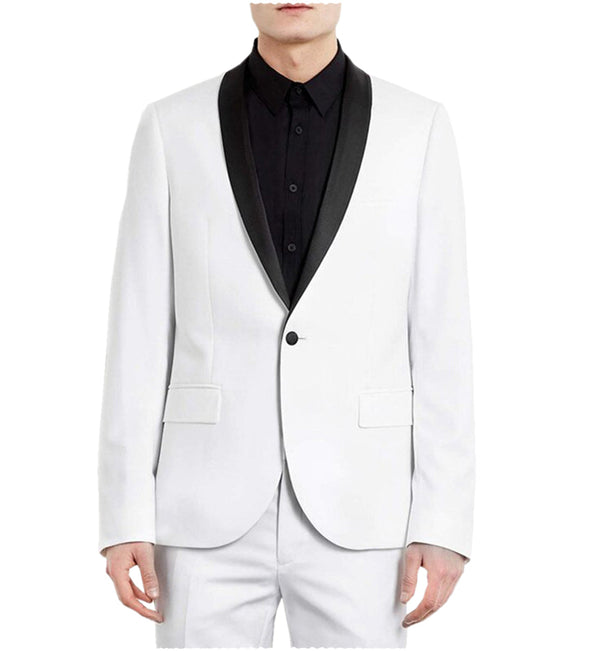 2 Pieces Suit - Formal 2 Pieces Mens Suit Flat Shawl Lapel Tuxedos For Wedding (Blazer+Pants）